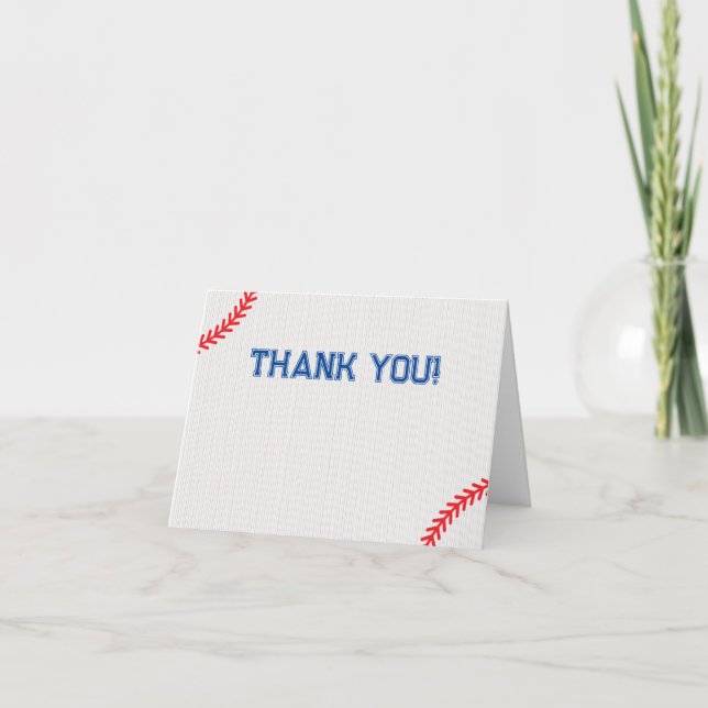 Tarjeta de agradecimiento temática del béisbol (Anverso)