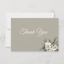 Tarjeta de agradecimiento temática del invierno