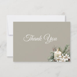 Tarjeta de agradecimiento temática del invierno