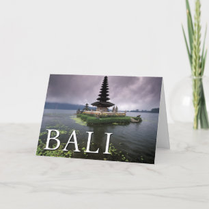 Tarjeta De Agradecimiento Templo de Ulun Danu   Bali, Indonesia   Gracias