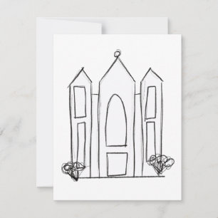 Tarjeta De Agradecimiento Templo LDS Salt Lake City simple mormón moderno