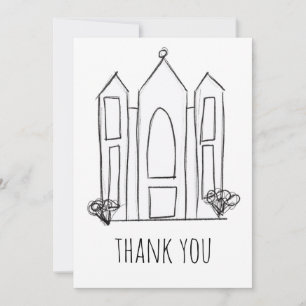 Tarjeta De Agradecimiento Templo SUD de Salt Lake City simple moderno mormón