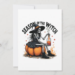 Tarjeta De Agradecimiento Temporada de la bruja Tocante Hallowee Wtich