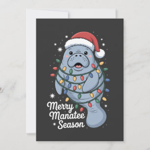 Tarjeta De Agradecimiento Temporada divertida de manatíes, divertido manatí 