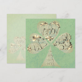 Tarjeta De Agradecimiento "Ten un feliz Día de San Patricio" escrito a mano 