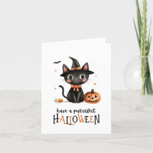 Tarjeta De Agradecimiento Ten una bruja perfecta para gato negro de Hallowee