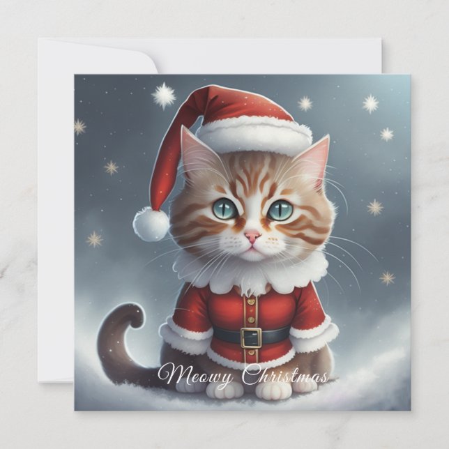 Tarjeta De Agradecimiento Tener navidades perfectos ~ Meow ^-^ (Anverso)