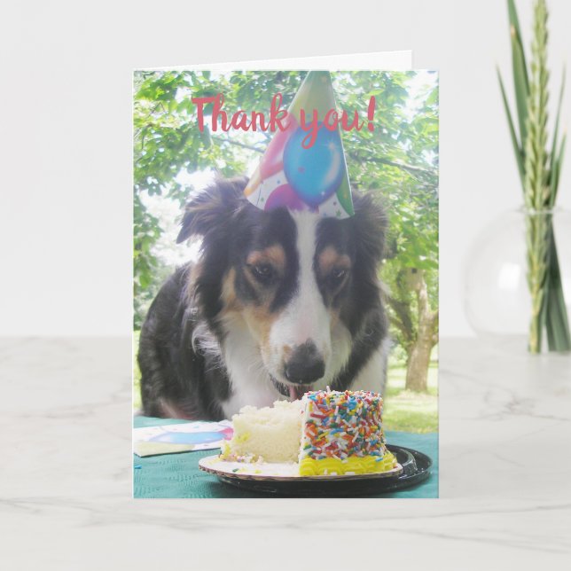 Tarjeta De Agradecimiento "¡Tener tu pastel y comerlo también!" Gracias Ca (Anverso)