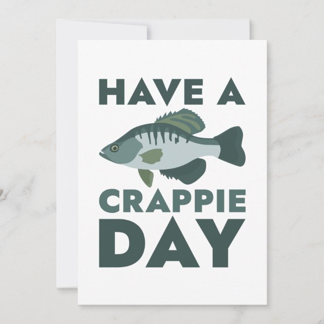 Tarjeta De Agradecimiento Tener un Día De Crappie (Anverso)