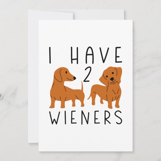 Tarjeta De Agradecimiento Tengo 2 Wieneradores (Anverso)