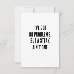 Tarjeta De Agradecimiento Tengo 99 problemas, pero un filete no es uno