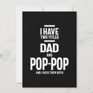 Tarjeta De Agradecimiento Tengo dos títulos papá y Pop-Pop