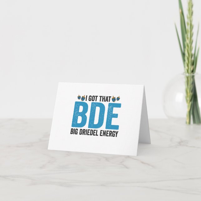 Tarjeta De Agradecimiento Tengo esa divertida festividad judía de Big Dreide (Anverso)