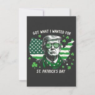 Tarjeta De Agradecimiento Tengo lo que quería para el Día de San Patricio, T