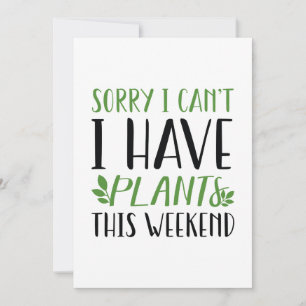 Tarjeta De Agradecimiento Tengo Plantas Este Fin de Semana