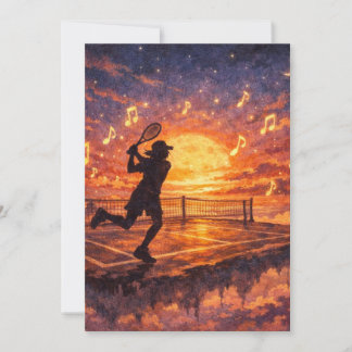Tarjeta De Agradecimiento Tenis Celestial