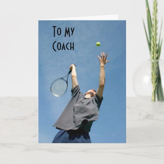 TARJETA DE AGRADECIMIENTO "TENIS COACH" CUMPLEAÑOS GRACIAS Y DESEOS (Anverso)
