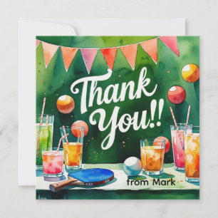 Tarjeta De Agradecimiento Tenis de Mesa 
