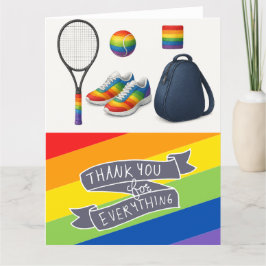 Tarjeta De Agradecimiento Tenis El orgullo arcoiris tema