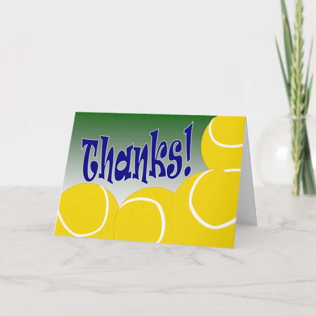 Tarjeta De Agradecimiento Tenis - ¡Gracias! (Anverso)