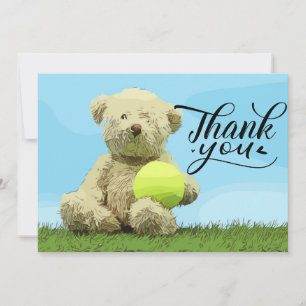 Tarjeta De Agradecimiento Tenis Gracias carta con bola para entrenador