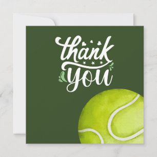 Tarjeta De Agradecimiento Tenis Gracias por el baile en verde