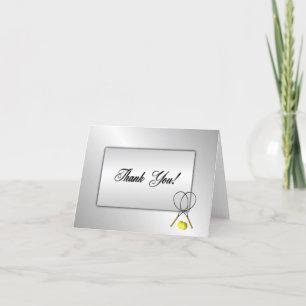 Tarjeta De Agradecimiento Tennis Blank Inside Gracias