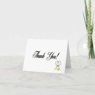 Tarjeta De Agradecimiento Tennis Blank Inside White Gracias