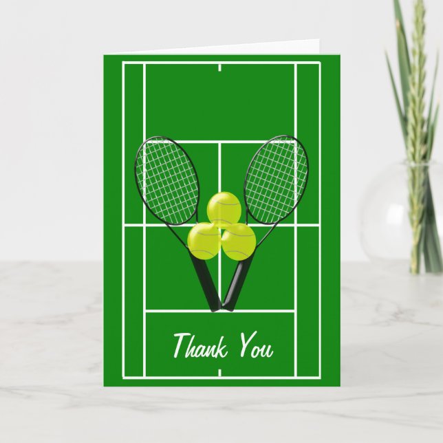 Tarjeta De Agradecimiento Tennis Gracias (Anverso)