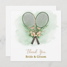 Tarjeta De Agradecimiento Tennis Wedding Thank You Card 