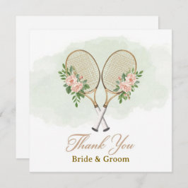Tarjeta De Agradecimiento Tennis Wedding Thank You Card 