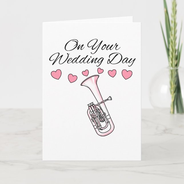 Tarjeta De Agradecimiento Tenor Horn Boda Card Hornist Brass (Anverso)