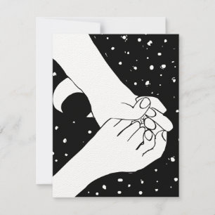 Tarjeta De Agradecimiento Tensión manual sobre estrellas