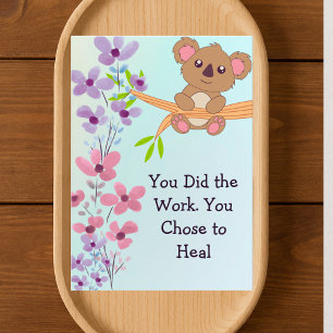 Tarjeta De Agradecimiento Terapeuta Personalizado Cliente Azul Floral Pastel