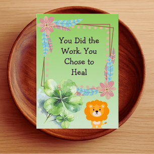 Tarjeta De Agradecimiento Terapeuta Personalizado Cliente Eucalipto Verde