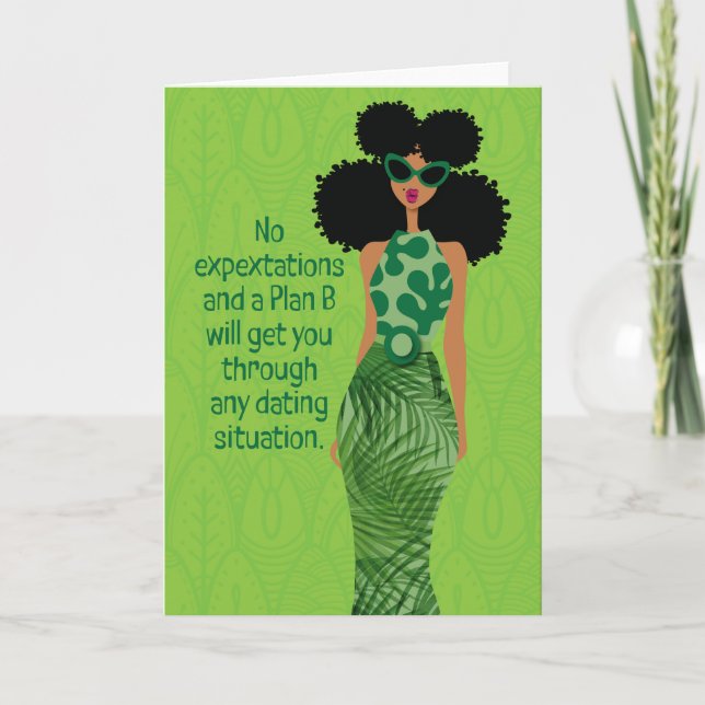 Tarjeta De Agradecimiento Terapia de baja clave - Sin expectativas y un Plan (Anverso)