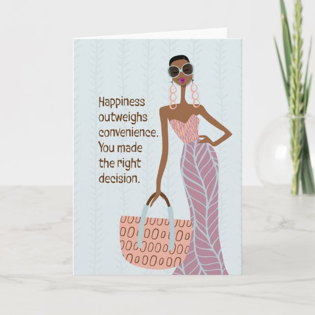 Tarjeta De Agradecimiento Terapia de bajo perfil - La felicidad pesa más que (Anverso)