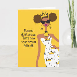 Tarjeta De Agradecimiento Terapia de bajo perfil: las reinas no persiguen