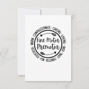 Tarjeta De Agradecimiento Terapia de Terapia Profesional Premotora Fina