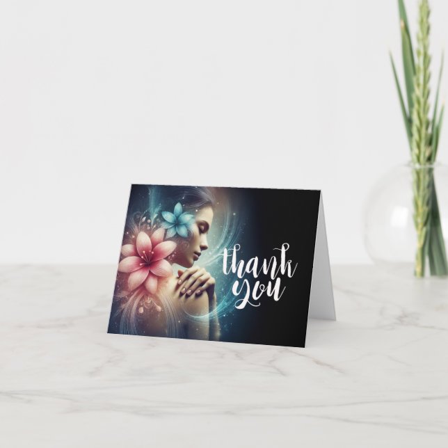 Tarjeta De Agradecimiento Terapia Masajista Manos Curadoras Energía Spa Well (Anverso)