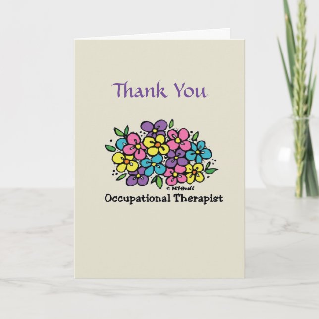 Tarjeta De Agradecimiento Terapia Ocupacional BL1 Gracias (Anverso)