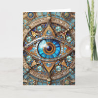 Tercer Ojo - Mandala de Oro Azul Turquesa