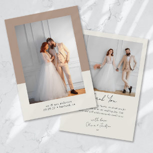 Tarjeta De Agradecimiento Terracotta 2 Boda de fotografía caligráfica