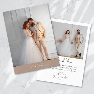 Tarjeta De Agradecimiento Terracotta 2 Boda de fotografía caligráfica