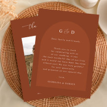 Terracotta Coriander Boho Foto Monograma Boda