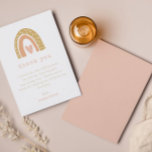 Tarjeta De Agradecimiento Terracotta Pastel Rainbow Heart Birthday Party<br><div class="desc">Una simple y elegante acuarela color arcoiris fiesta de cumpleaños de gracias tarjeta. Artículos coincidentes en nuestra tienda Kelly Dolan Designs.</div>