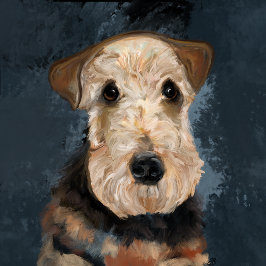 TARJETA DE AGRADECIMIENTO TERRIER AIREDALE       