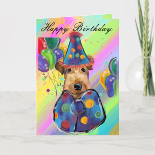 TARJETA DE AGRADECIMIENTO TERRIER AIREDALE