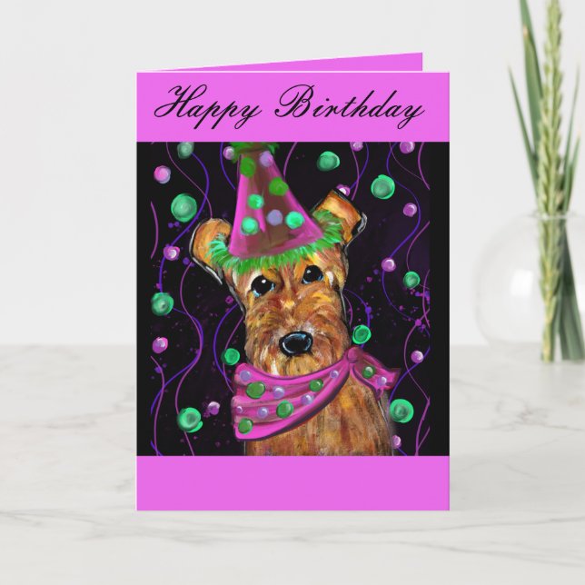 TARJETA DE AGRADECIMIENTO TERRIER AIREDALE (Anverso)