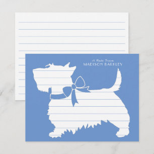 Tarjeta De Agradecimiento Terrier Escocés Cachorro Scottie Perro